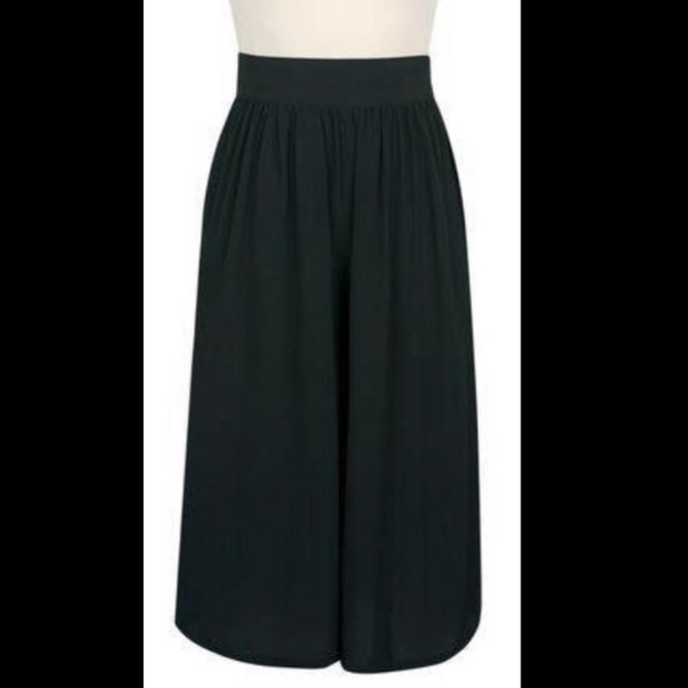 TRASHY DIVA black crepe rayon Culottes pants US 2
